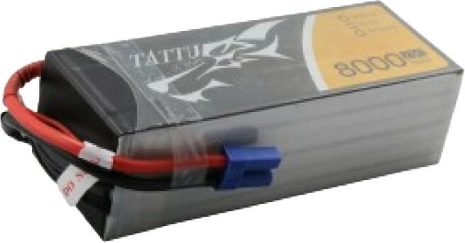 Bateri LiPo Tattu 8000mAh 22.2V 25C 6S1P me EC5