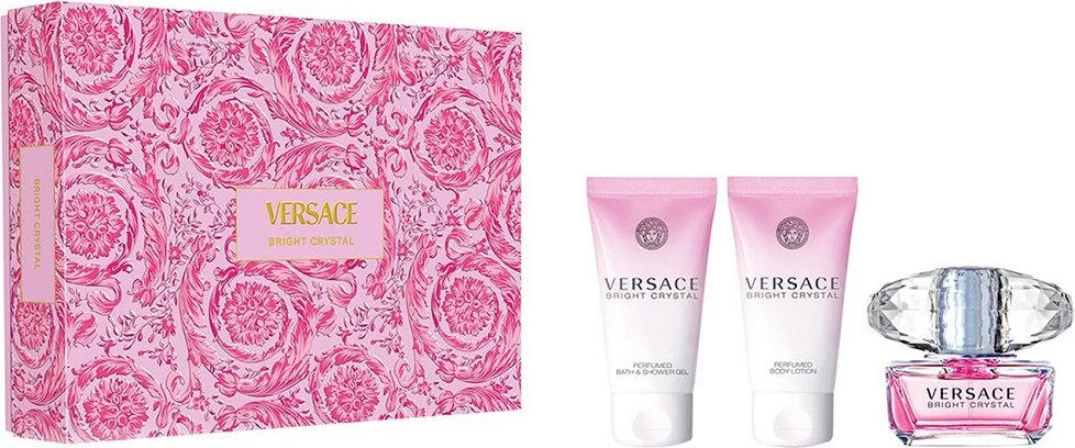 Set Eau de Toilette, Shower Gel, Body Lotion për femra Versace Bright Crystal 50ml