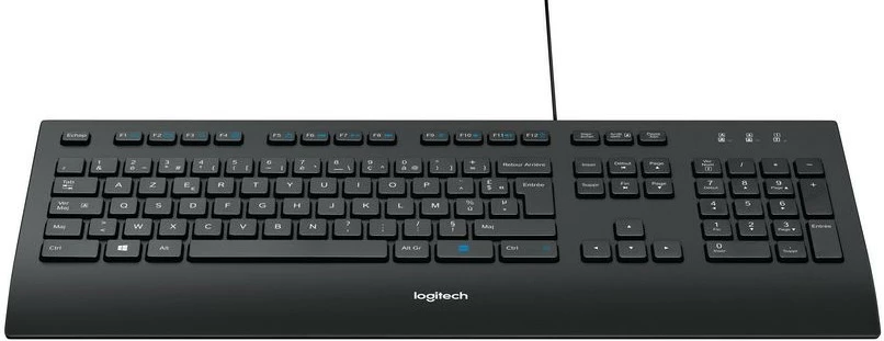 Tastierë Logitech K280e, full-size, me kabllo USB, AZERTY, e zezë