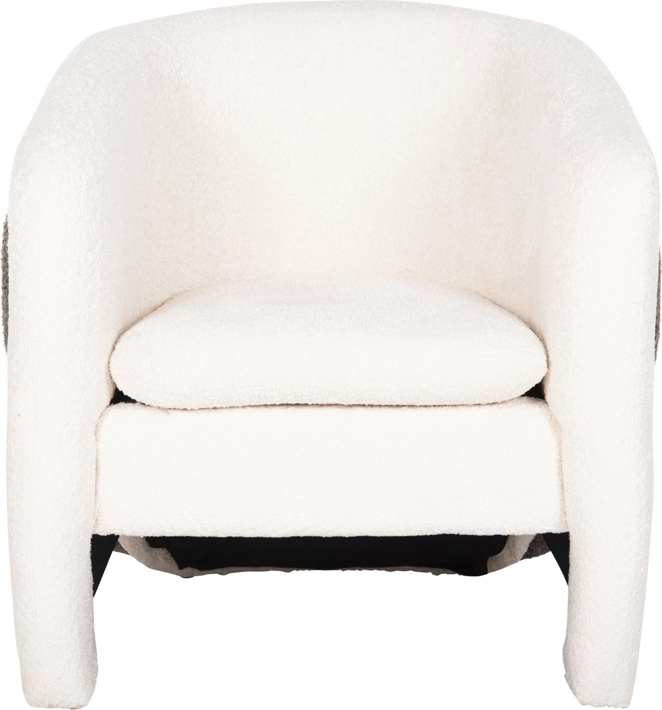 Fotelje DOPER, pëlhurë boucle, bardhë-gri, FH9590.06, 68x72x76 cm