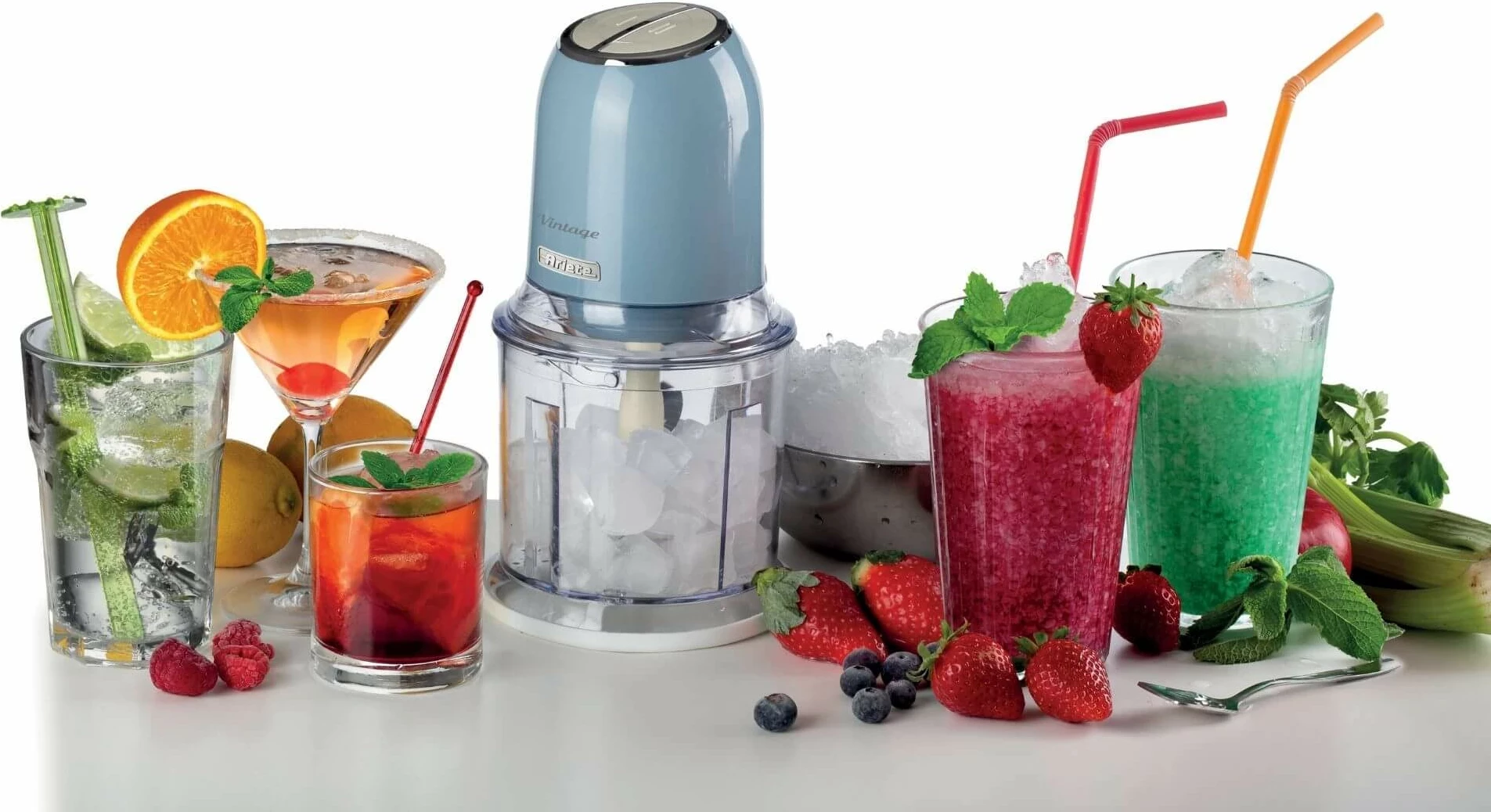 Tritatore Ariete Vintage 0438, 600ml, 400W, celeste