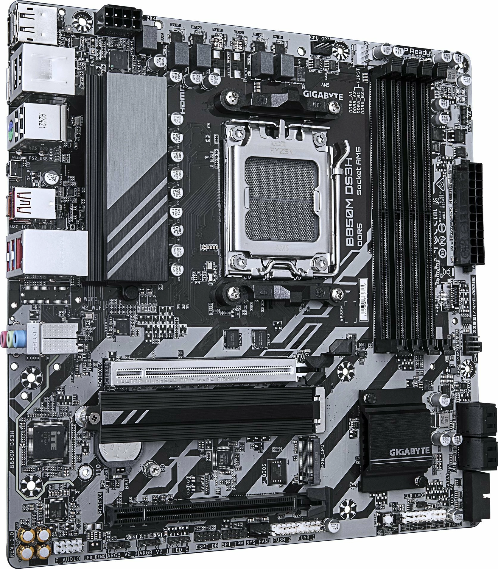 Pllakë amë Gigabyte B850M DS3H Micro ATX, AM5, DDR5