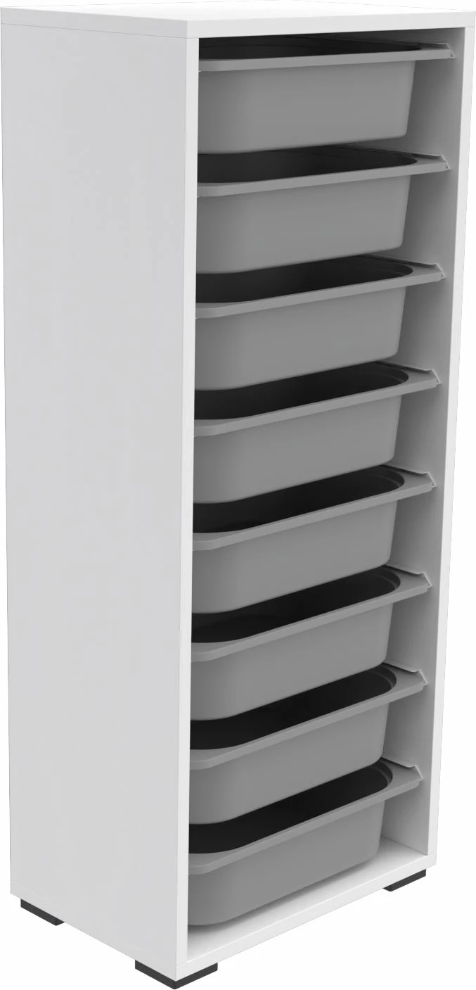 Dollap multifunksional Hanah Home, Cara 8N, i bardhë-gri