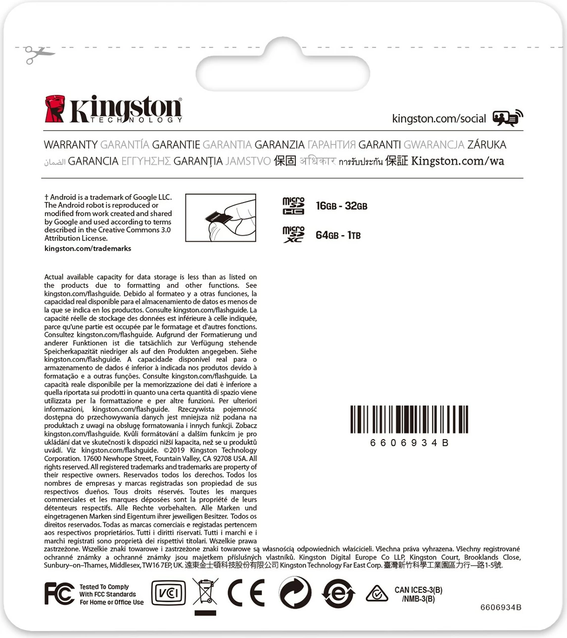 Kartelë memorie Kingston Technology 128GB microSDXC Canvas Select Plus, 100R A1 C10, e zezë