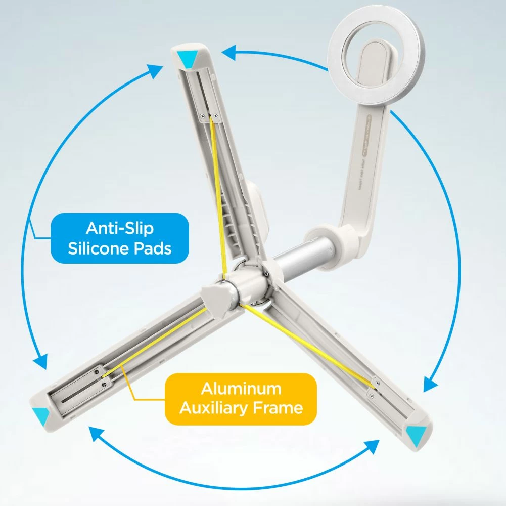 Selfie stick Spigen S571W me tripod, MagSafe, Bluetooth, bezhë