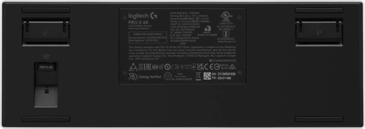 Tastierë gaming Logitech PRO X 60 TKL LIGHTSPEED, RGB, e bardhë