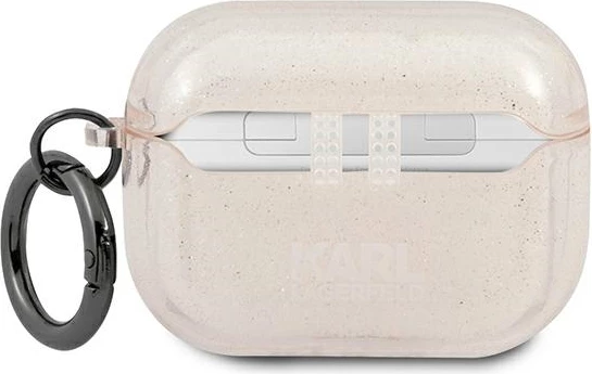 Mbështjellës Karl Lagerfeld KLAPUKHGD për AirPods Pro, Glitter Karl`s Head, Ari