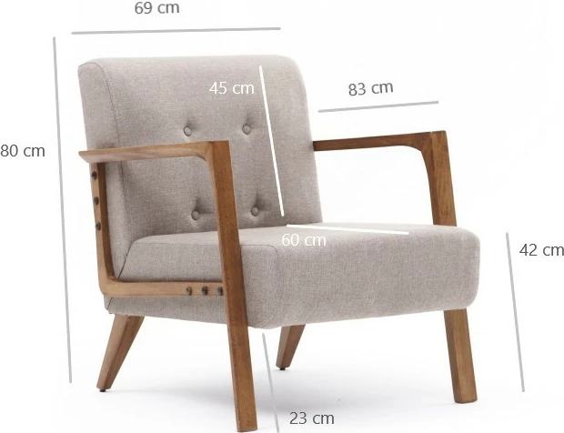 Karrige Wing Atelier del Sofa, Kemer, krem