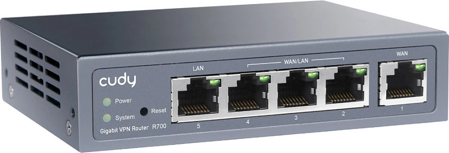 Ruter Cudy Gigabit Multi-WAN VPN R700, 16MB Flash, 128MB RAM, metalik, gri