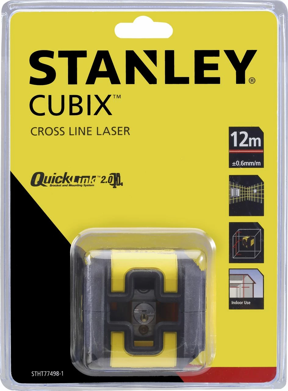 Laser nivelues kryq Stanley Cubix STHT77498-1 12 m, i kuq, me bateri