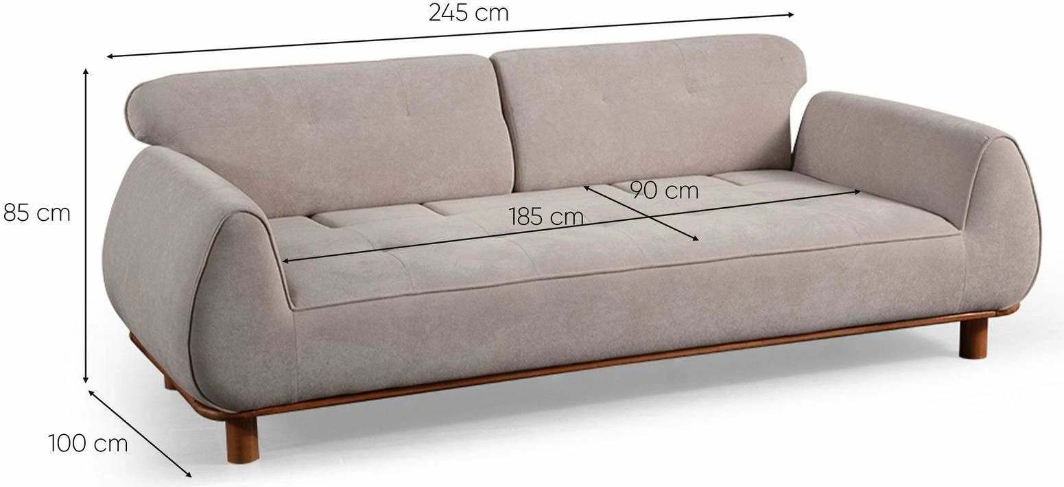 Divan treshe Atelier del Sofa, Drop, i bardhë