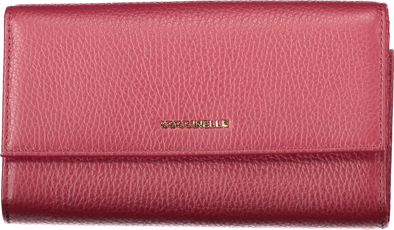 Portofol femra COCCINELLE Metallic Soft, kuq