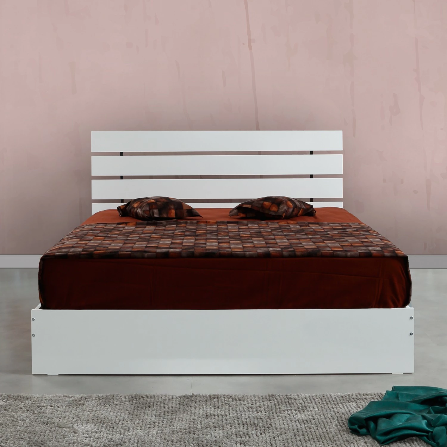 Krevat dopio Hanah Home, Fuga 150, ngjyrë e bardhë shkëlqyese