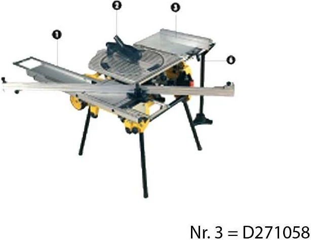 Tavolinë shtesë DeWalt D271058 për anë të djathtë (për D27105)