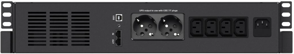 UPS Infosec X4 600 RM Plus, 0.6 kVA, 360 W, 6 dalje AC, E zezë