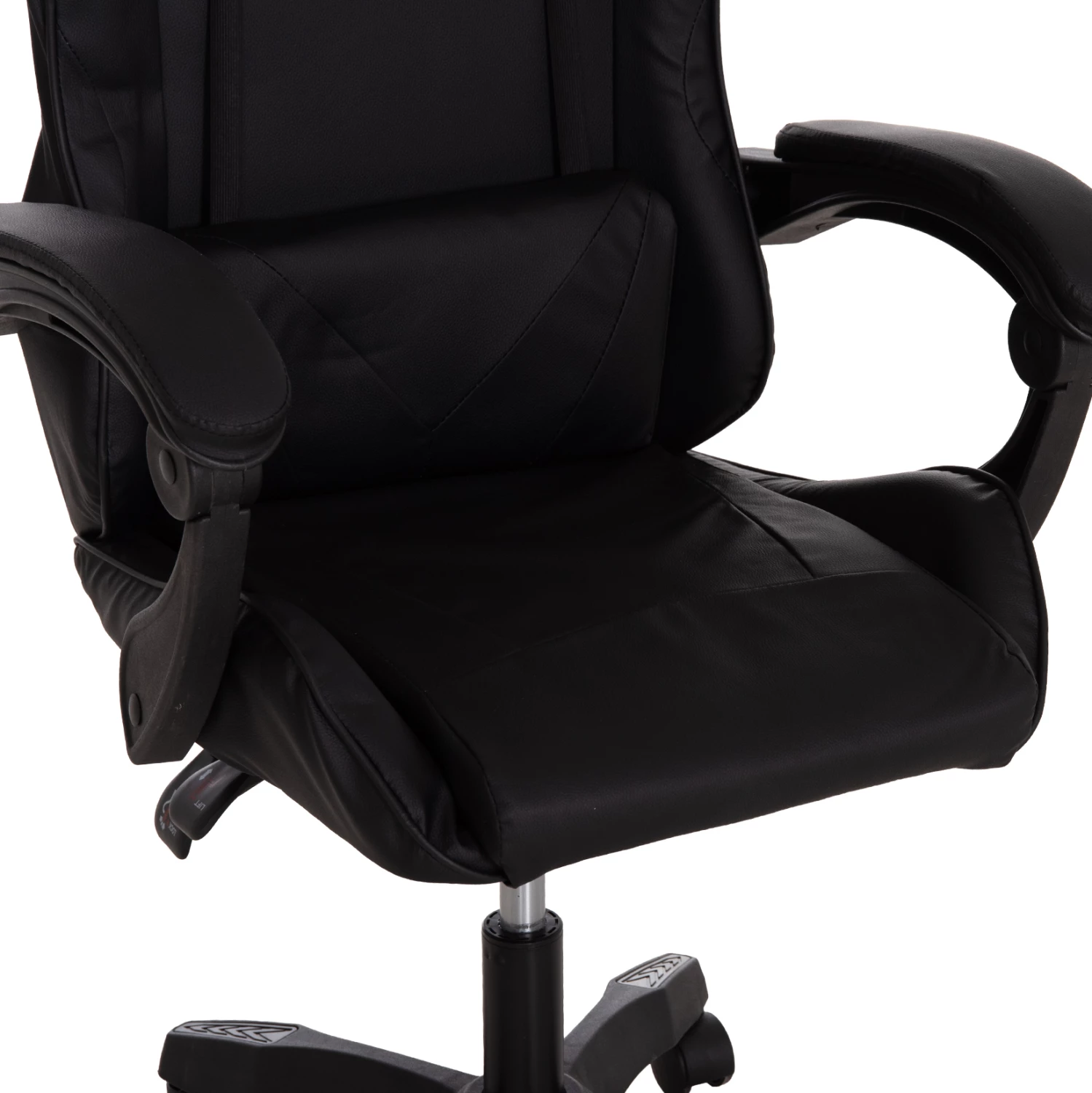Karrige gaming STRATUS FH1231.01, e zezë, me jastëkë për mes dhe qafë, 62x62x119cm