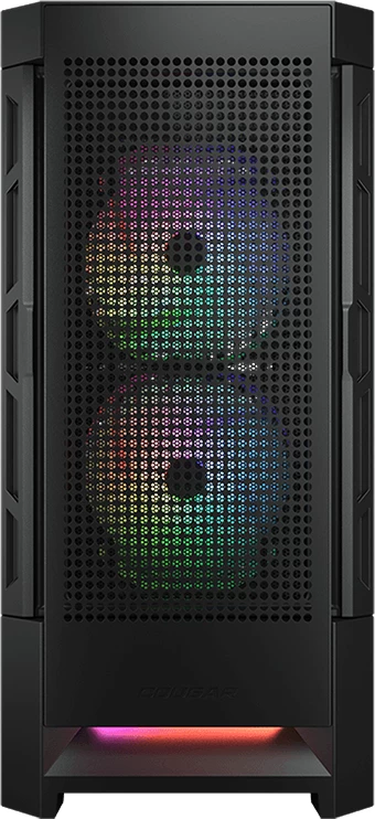 Kasë COUGAR DUOFACE RGB Mid Tower, ATX, xham i temperuar, 3 ventilatorë, e zezë