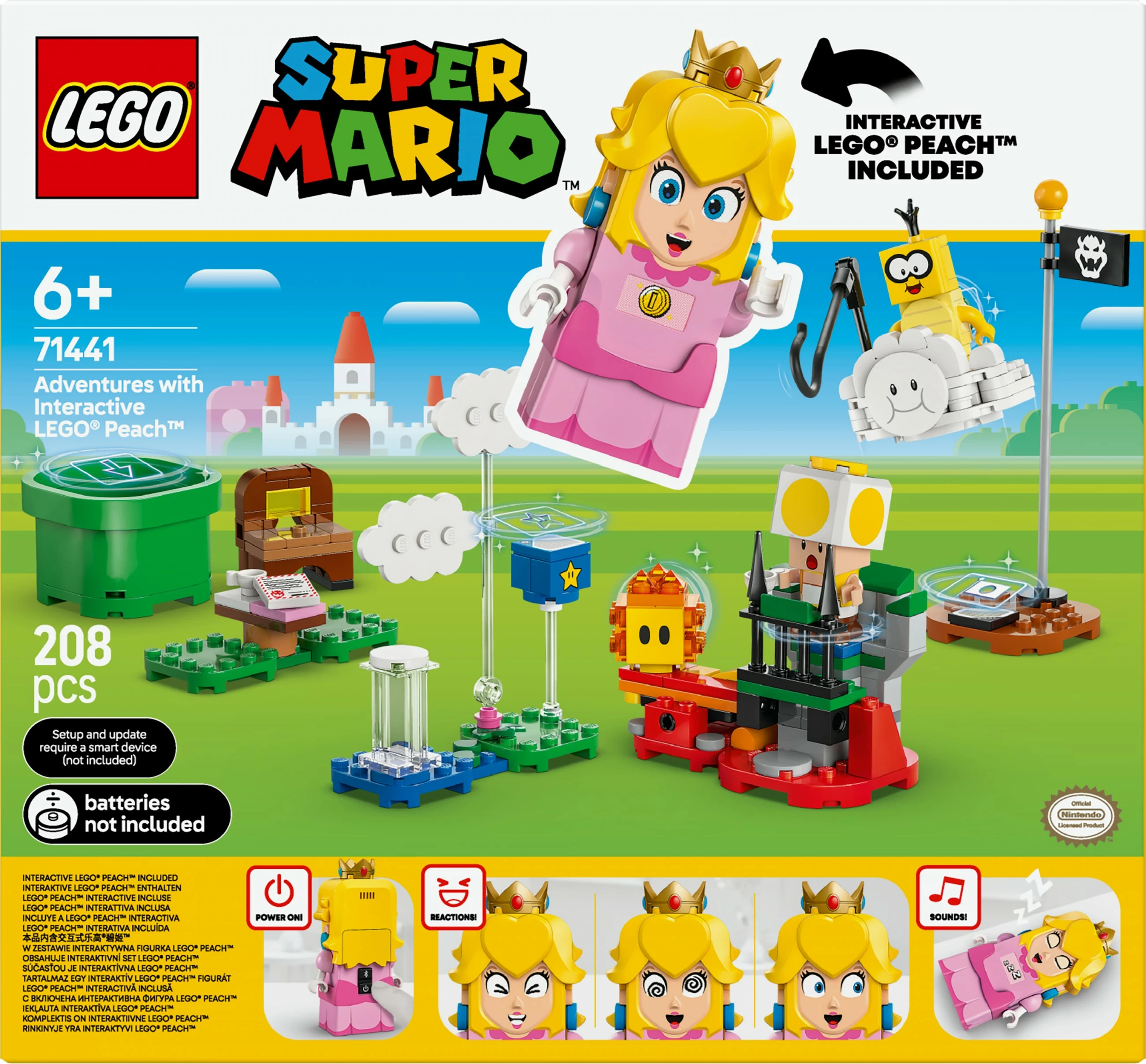 Set ndërtimi LEGO Super Mario 71441, Peach interaktive, 208 pjesë, shumëngjyrësh