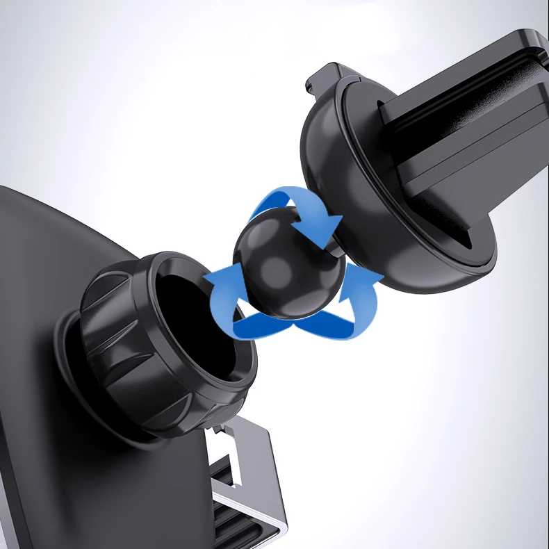 Mbajtës gravitacional për celular Hurtel YC08, për grilë të ajrit, i zi