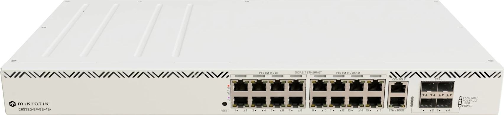 Switch rrjeti MikroTik CRS320-8P-8B-4S+RM, i bardhë, Managed