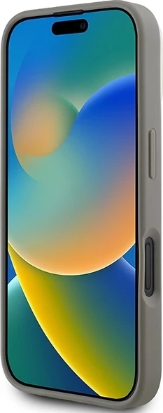 Mbështjellës DKNY për iPhone 16, MagSafe, lëkurë eco, Bezhe