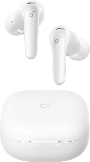 Kufje ANKER Soundcore R60i NC wireless, ANC -52 dB, Hi-Res LDAC, Bluetooth 6.1, IP55, të bardha, me kuti karikimi
