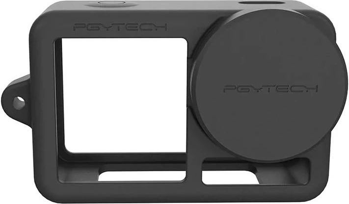 Mbështjellës silikoni PGYTECH për Osmo Action 3, i zi, me litar