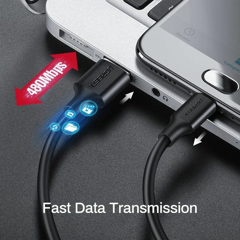 Kabllo USB-A në microUSB Ugreen US289 1 m e zezë