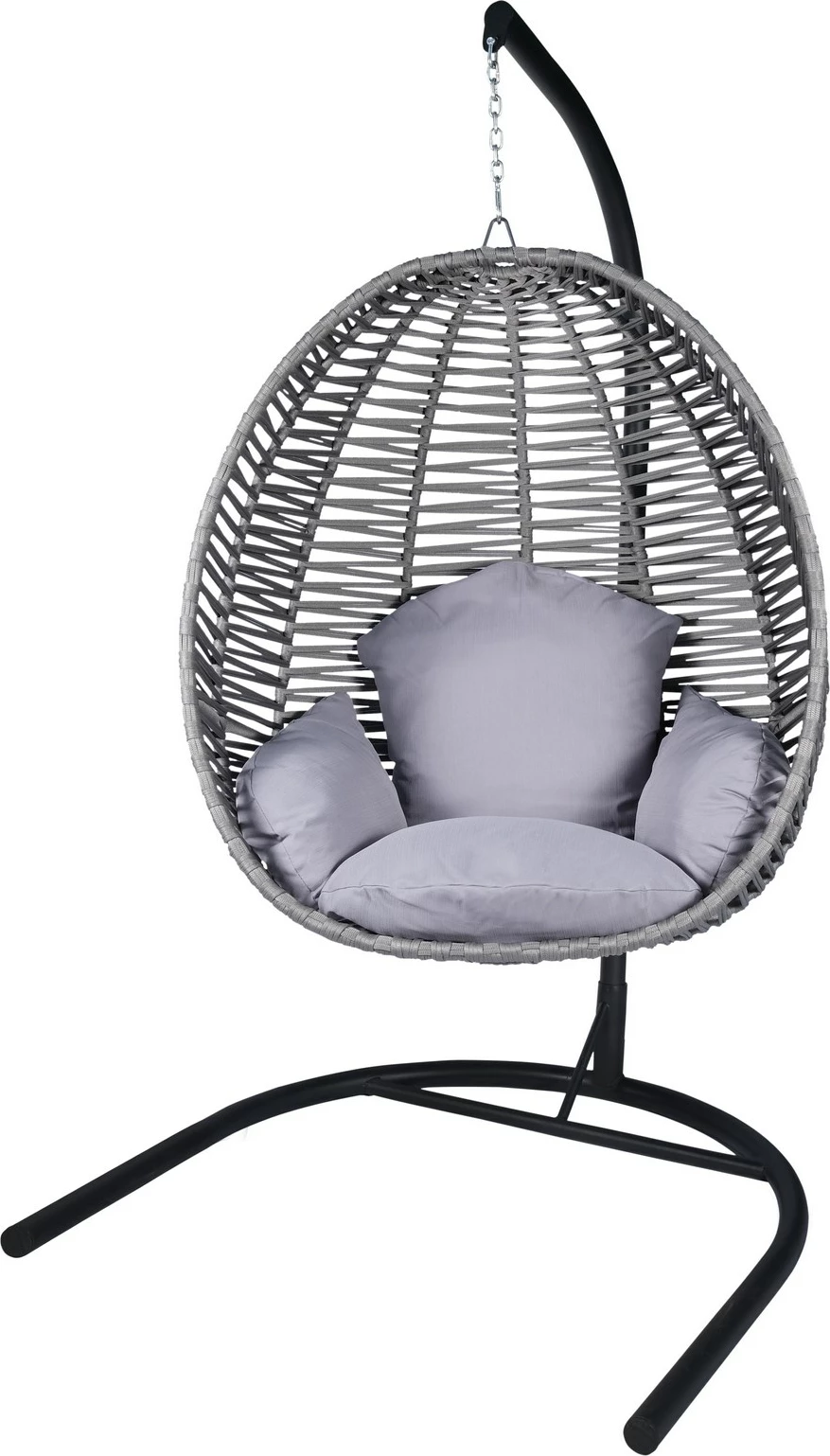 Karrige lëkundëse për kopsht, ngjyrë gri, Hanah Home, një vend