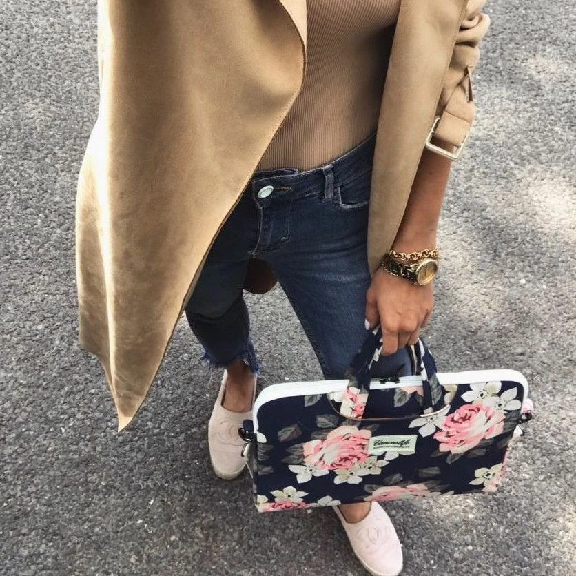 Çantë laptopi Canvaslife Briefcase 15-16", blu/rozë