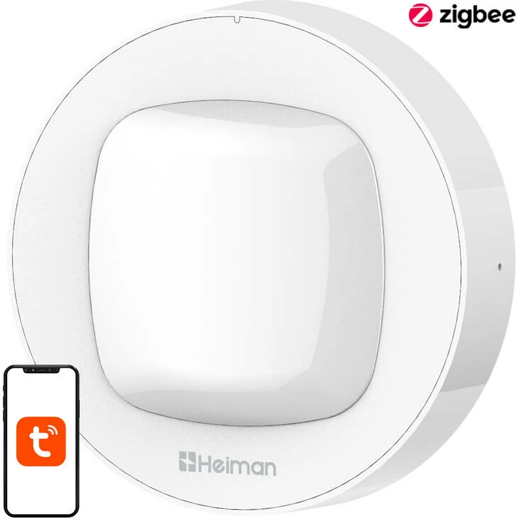 Sensor lëvizje Heiman WS3MS, PIR, smart, WiFi, i bardhë