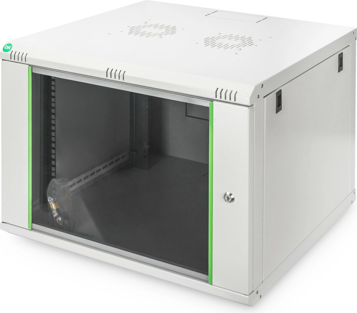 Kasë rrjeti Digitus Dynamic 7HE, 7U, 600x600mm, xham, gri