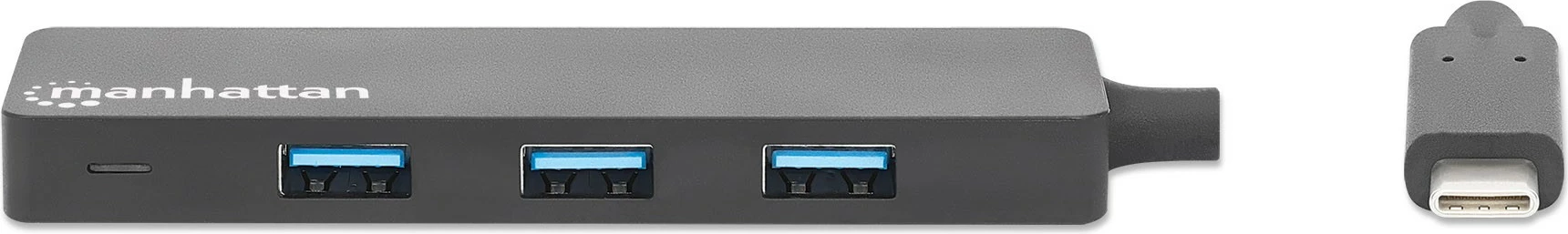 USB hub MANHATTAN 4-Port USB 3.2 Gen 1, C-Stecker në 4x A-porta, zi