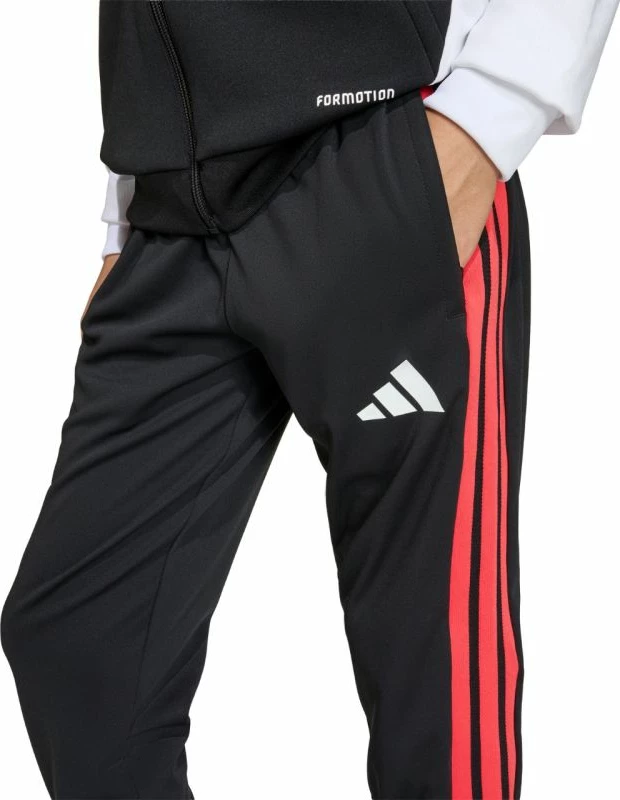 Pantallona sportive për fëmijë adidas, të zeza e të kuqe