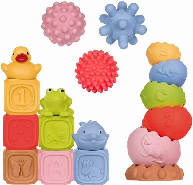 Set edukativ Montessori Tullo, 18 pjesë, ngjyra të përziera