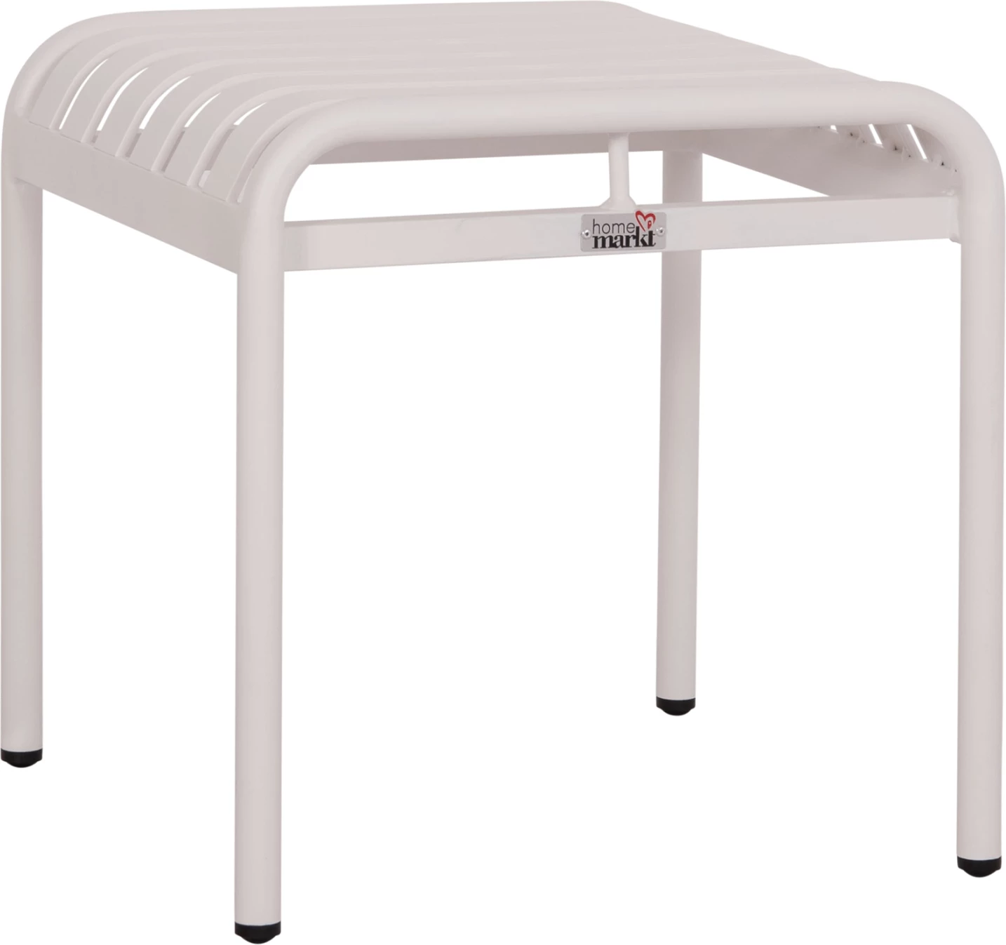 Stool i shkurtër alumini RACHEL, ngjyrë e bardhë, FH6340.02, 45x45x46cm