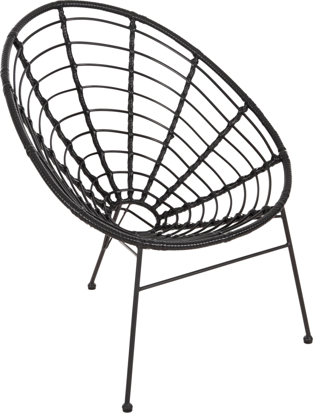 Karrige ALLEGRA lloj foleje FH5458.12 metal i zi - thurje e zezë 73x78x88H cm