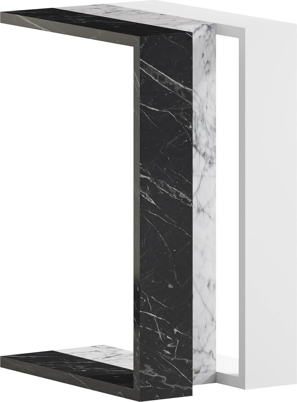 Tavolinë anësore Skye Decor, Muju, e bardhë