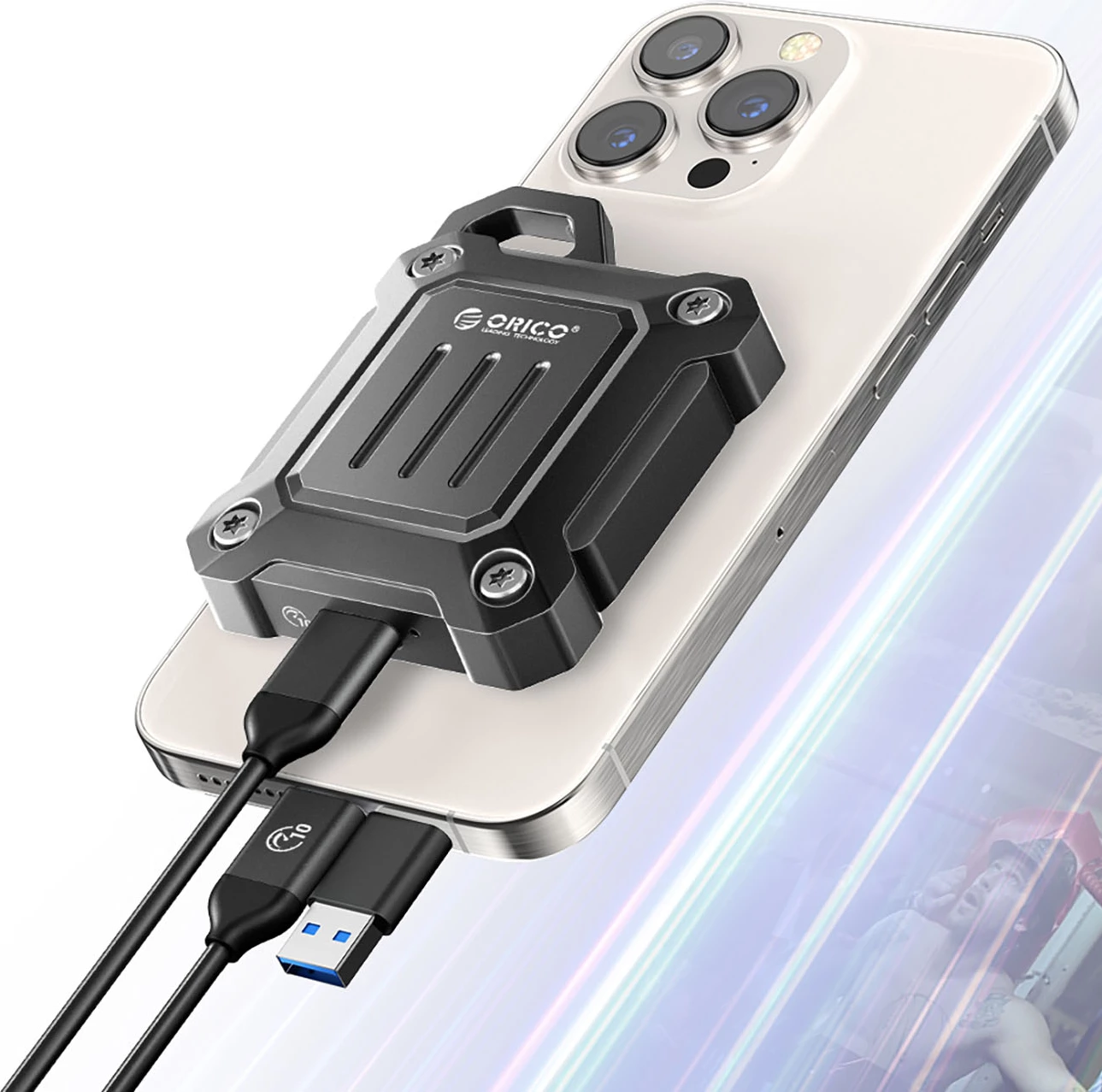 Kasë Orico XAM2 për SSD M.2 2230, USB-C 3.2, e përforcuar, e zezë