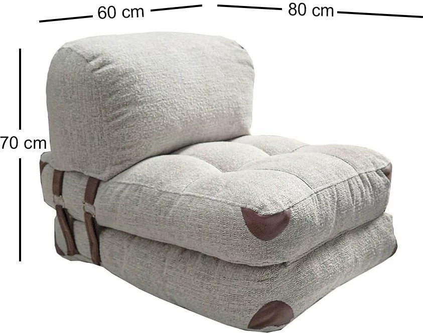 Krevat-karrige një vendës, Atelier del Sofa, Teddy Fold, ngjyrë gri