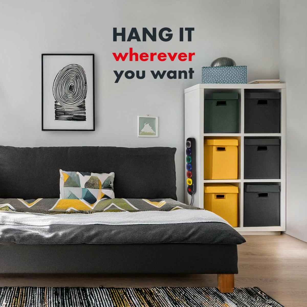 Listë zgjatues Maclean MCE509 B, 6 prizë, 1.5m, me çelës, e zezë