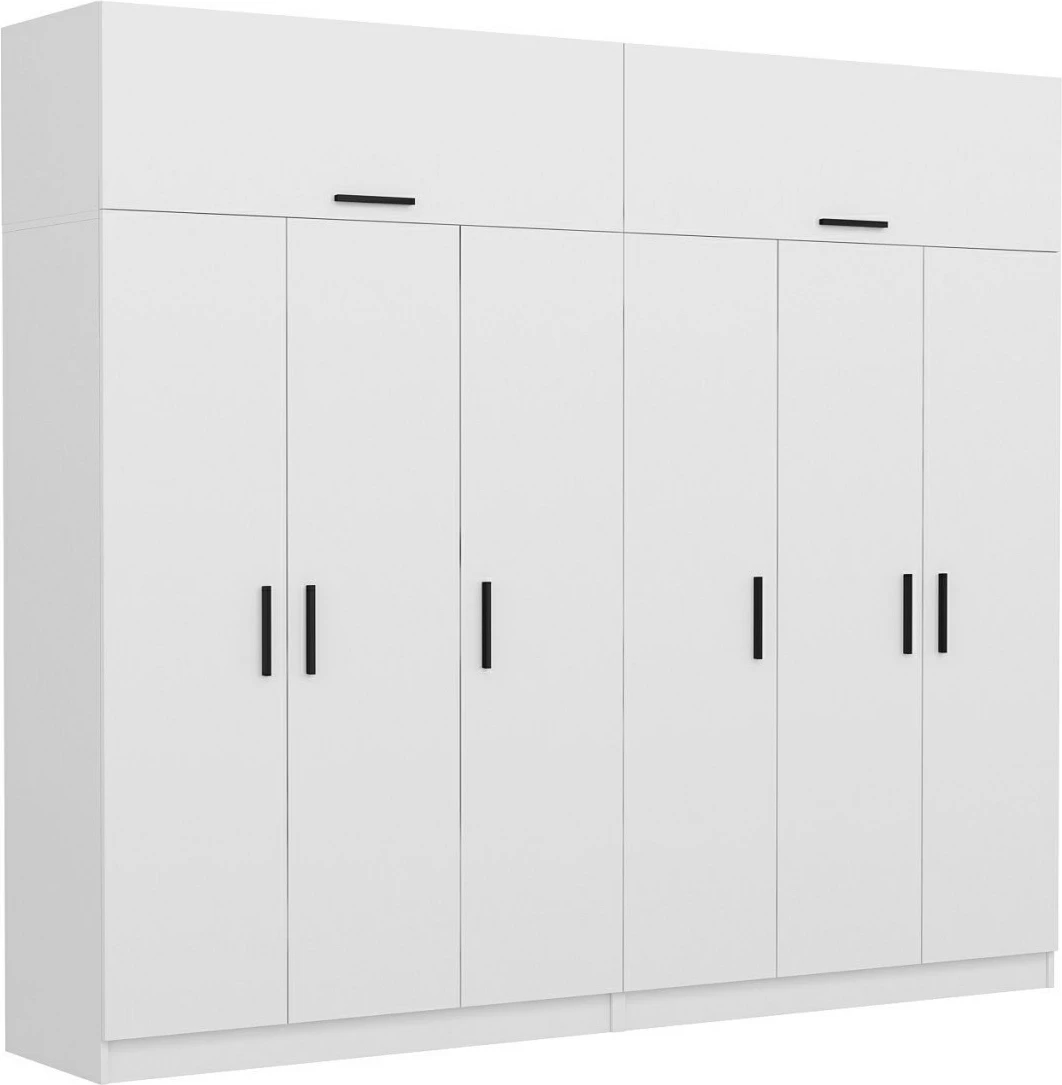 Dollap i madh për rroba, ngjyrë e bardhë, Skye Decor, Kale - 3087