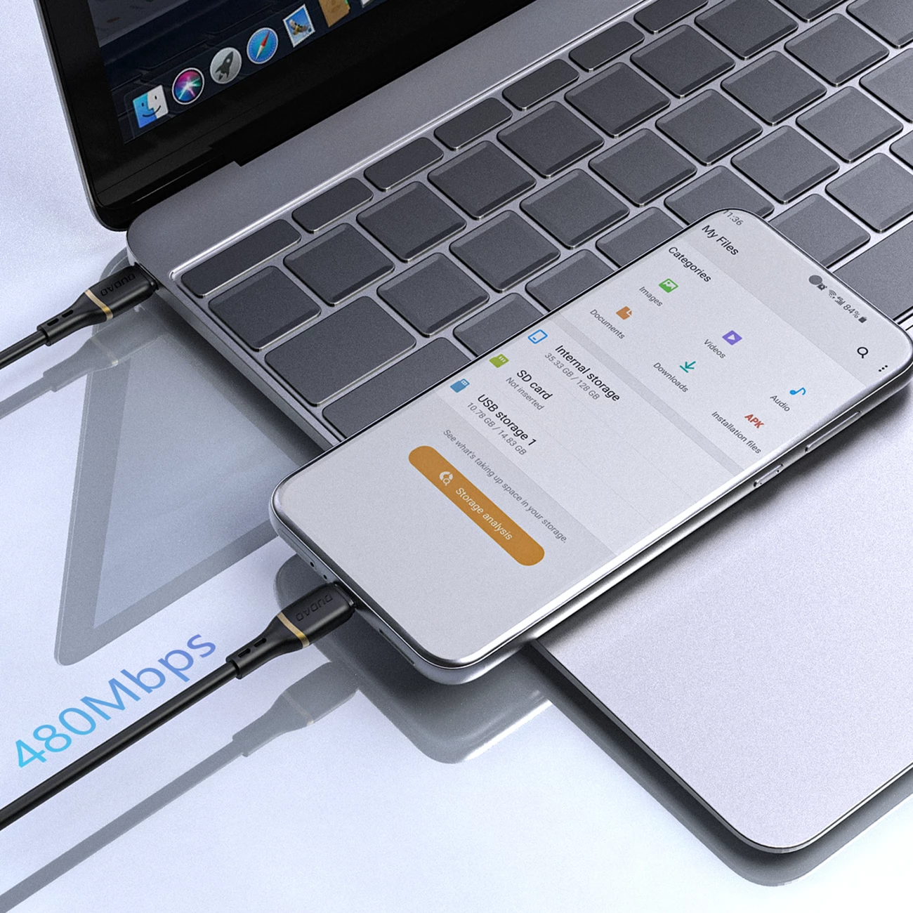 Kabllo USB-C në Lightning, Dudao L25X, 1 m 30W, USB 2.0 480 Mbps, mbështjellës silikonik i butë, e zezë