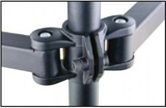 Mbajtës tavoline për monitorë Techly 301740, për 2 ekrane 13-27 inç, i zi