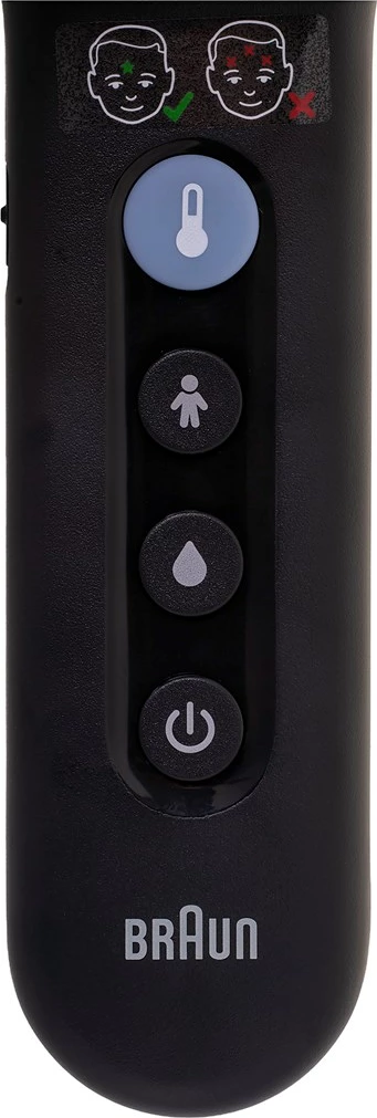 Termometër pa kontakt Braun BNT400B, për ballë, LCD, i zi
