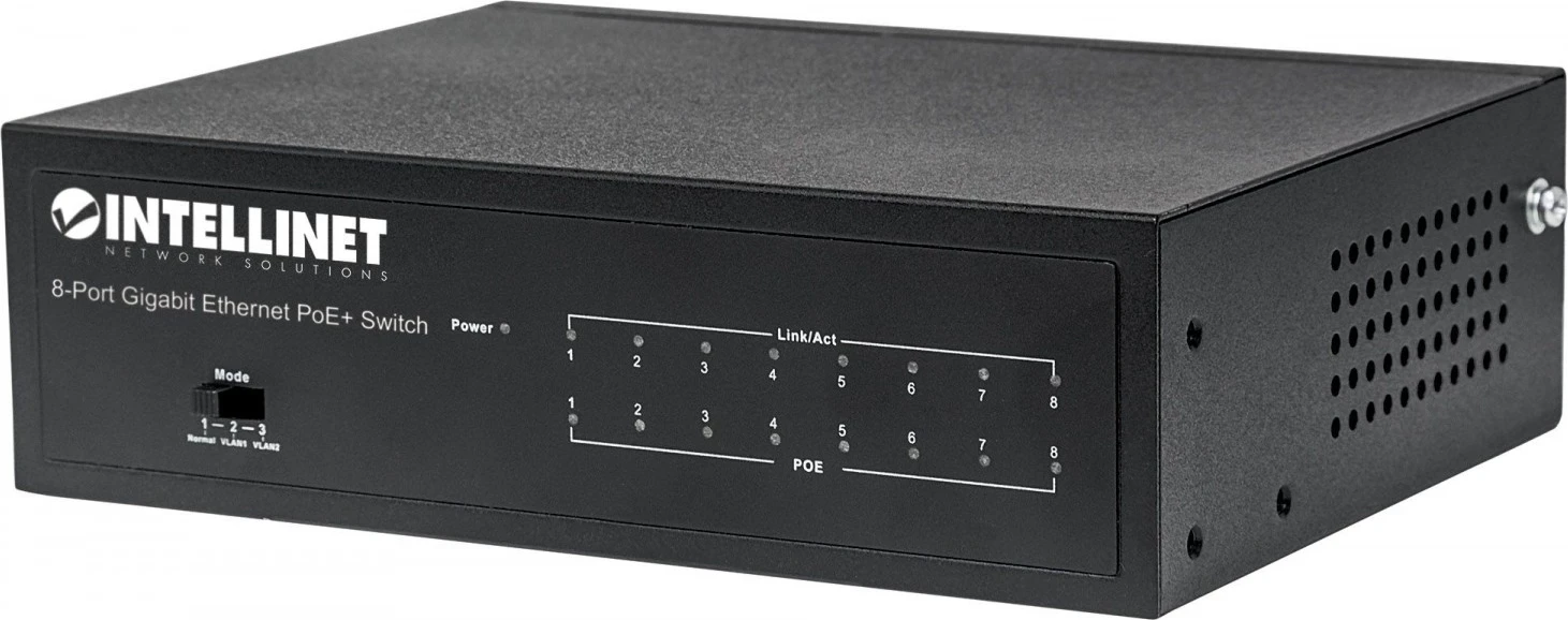 Switch Intellinet me 8 porta Gigabit PoE + VLAN