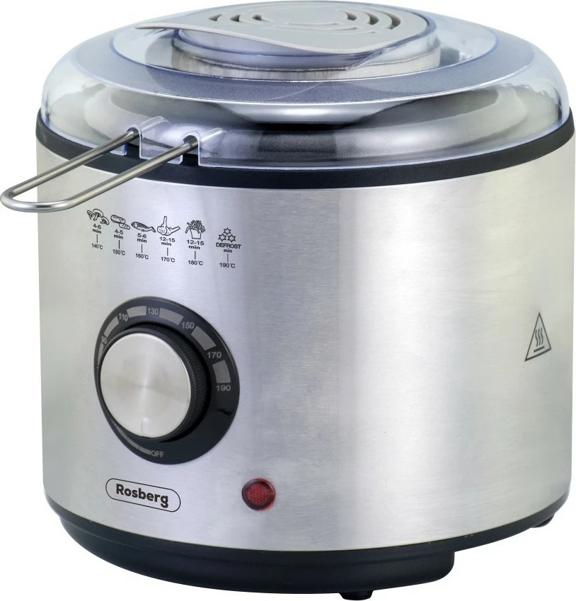 Fritozë elektrike Rosberg R51980U 1 L 950 W Inox/zezë