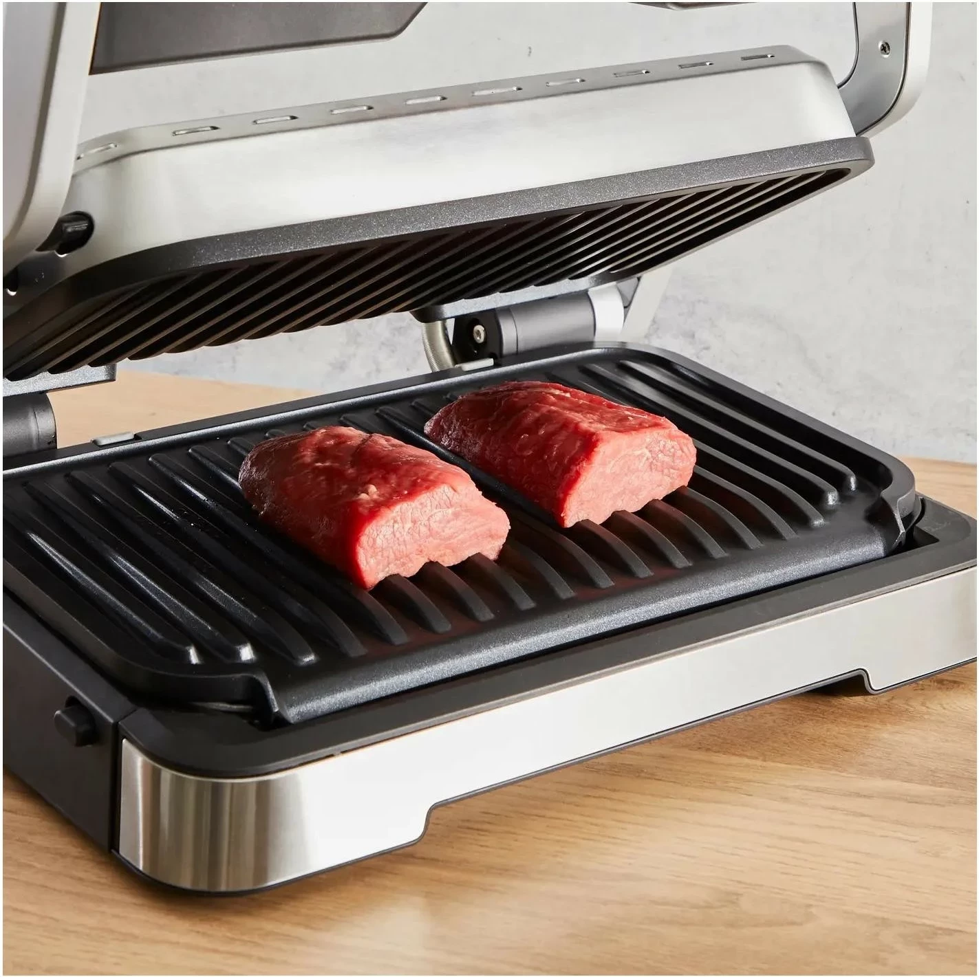 Grill tavoline Tefal Optigrill XL GC784D30, 2200W, inox, argjendtë