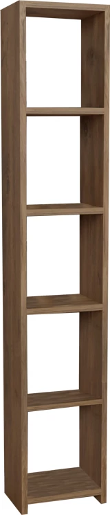 Bibliotekë Barzine melamine, hije natyrale, 27.6x19.5x150cm