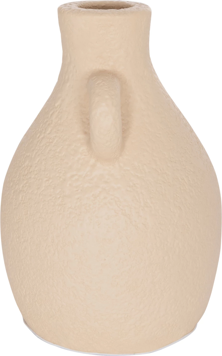 Vazo dekorative tavoline prej terrakote, ngjyrë krem e bardhë, DECANT FH4667.02L, 14x21cm